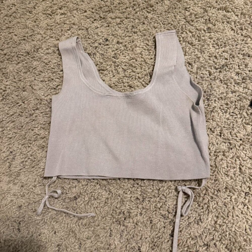 SHEIN Women's Grey Crop-top